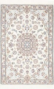 Tappeto Nain 9la Medaglione Floreale Avorio Blu 80x120 Cm