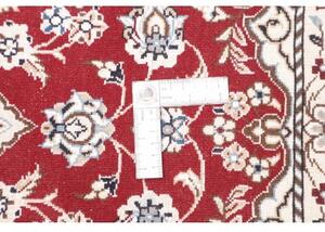 Tappeto Nain 9la Medaglione Floreale Rosso Avorio 82x118 Cm