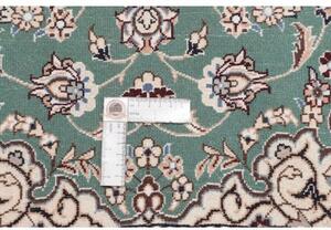 Tappeto Nain 9la Medaglione Floreale Verde Petrolio Avorio 80x120 Cm