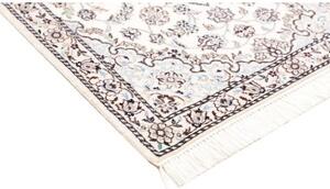 Tappeto Nain 9la Medaglione Floreale Avorio Blu 85x122 Cm