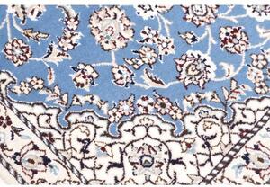 Tappeto Nain 9la Medaglione Floreale Azzurro Bianco 78x114 Cm
