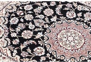 Tappeto Nain 9la Medaglione Floreale Blu Scuro Avorio 81x120 Cm