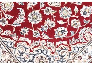 Tappeto Nain 9la Medaglione Floreale Rosso Avorio 82x118 Cm