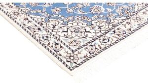 Tappeto Nain 9la Medaglione Floreale Azzurro Bianco 78x114 Cm