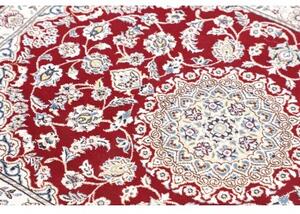 Tappeto Nain 9la Medaglione Floreale Rosso Avorio 82x118 Cm