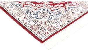 Tappeto Nain 9la Medaglione Floreale Rosso Avorio 82x118 Cm