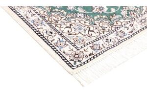 Tappeto Nain 9la Medaglione Floreale Verde Acqua Avorio 79x121 Cm