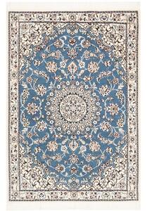 Tappeto Nain 9la Medaglione Floreale Blu Avorio 80x118 Cm