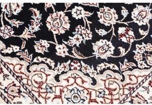 Tappeto Nain 9la Medaglione Floreale Blu Scuro Avorio 81x120 Cm
