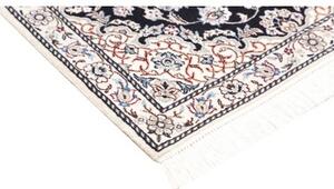 Tappeto Nain 9la Medaglione Floreale Blu Notte Avorio 81x120 Cm