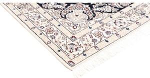 Tappeto Nain 9la Medaglione Floreale Blu Scuro Avorio 104x147 Cm