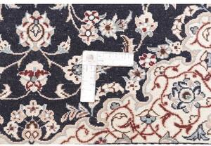 Tappeto Nain 9la Medaglione Floreale Blu Notte Avorio 81x120 Cm