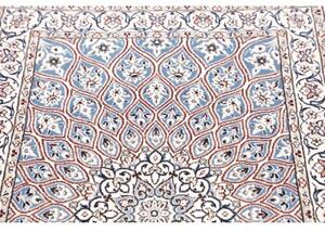 Tappeto Nain 9la Stilizzato Azzurro Bianco 80x121 Cm