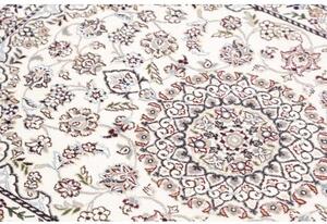 Tappeto Nain 9la Medaglione Floreale Avorio Bordeaux 82x120 Cm