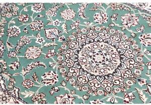 Tappeto Nain 9la Medaglione Floreale Verde Petrolio Avorio 80x120 Cm