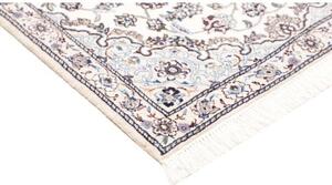 Tappeto Nain 9la Medaglione Floreale Avorio Blu 80x119 Cm