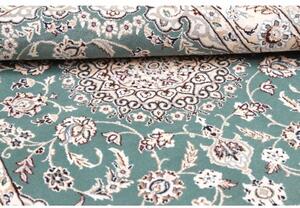Tappeto Nain 9la Medaglione Floreale Verde Petrolio Avorio 98x148 Cm