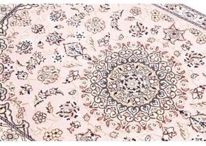 Tappeto Nain 9la Medaglione Floreale Rosa Chiaro Blu Avio 80x120 Cm