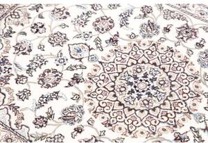 Tappeto Nain 9la Medaglione Floreale Avorio Blu 80x119 Cm