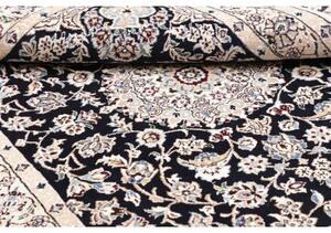 Tappeto Nain 9la Medaglione Floreale Blu Scuro Avorio 104x147 Cm
