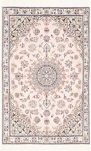 Tappeto Nain 9la Medaglione Floreale Rosa Chiaro Blu Avio 80x120 Cm