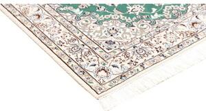 Tappeto Nain 9la Medaglione Floreale Verde Avorio 103x150 Cm