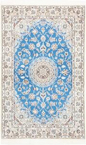 Tappeto Nain 9la Medaglione Floreale Azzurro Beige 100x160 Cm