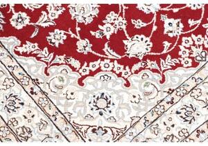 Tappeto Nain 9la Medaglione Floreale Rosso Avorio 102x148 Cm