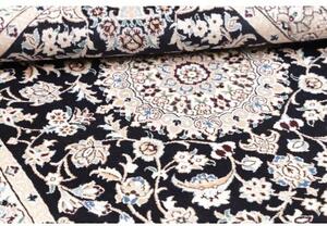 Tappeto Nain 9la Medaglione Floreale Blu Scuro Avorio 99x149 Cm