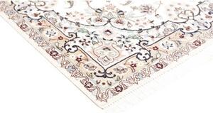 Tappeto Nain 9la Medaglione Floreale Avorio Blu Scuro 102x162 Cm