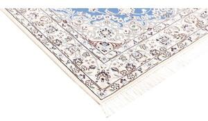 Tappeto Nain 9la Medaglione Floreale Azzurro Beige 100x160 Cm