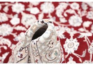Tappeto Nain 9la Medaglione Floreale Rosso Avorio 98x155 Cm