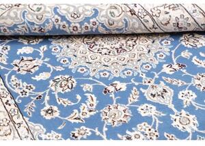 Tappeto Nain 9la Medaglione Floreale Azzurro Beige 100x160 Cm