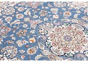 Tappeto Nain 9la Medaglione Floreale Azzurro Avorio 104x156 Cm