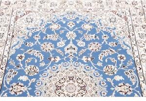 Tappeto Nain 9la Medaglione Floreale Azzurro Beige 100x160 Cm