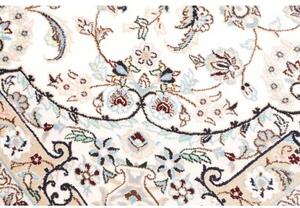 Tappeto Nain 9la Medaglione Floreale Avorio Blu Scuro 102x162 Cm
