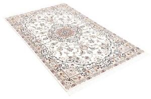 Tappeto Nain 9la Medaglione Floreale Avorio Blu Scuro 102x162 Cm