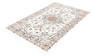 Tappeto Nain 9la Medaglione Floreale Avorio Blu Scuro 102x162 Cm