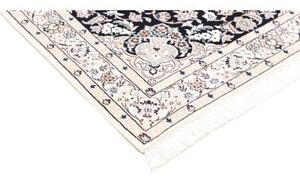Tappeto Nain 9la Medaglione Floreale Blu Scuro Avorio 99x149 Cm