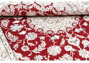 Tappeto Nain 9la Medaglione Floreale Rosso Avorio 100x158 Cm