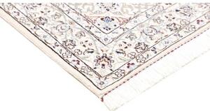 Tappeto Nain 9la Medaglione Floreale Rosso Scuro Avorio 100x152 Cm