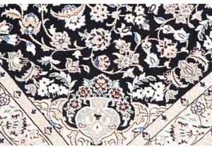 Tappeto Nain 9la Medaglione Floreale Blu Scuro Avorio 99x149 Cm