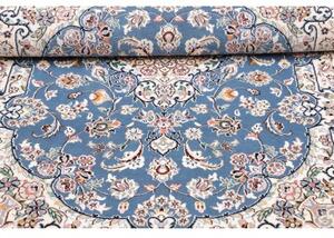 Tappeto Nain 9la Medaglione Floreale Azzurro Avorio 104x156 Cm