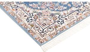 Tappeto Nain 9la Medaglione Floreale Azzurro Avorio 104x156 Cm