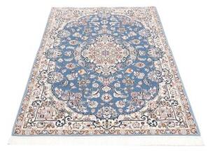 Tappeto Nain 9la Medaglione Floreale Azzurro Avorio 104x156 Cm