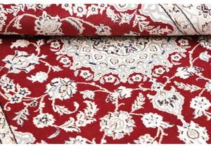 Tappeto Nain 9la Medaglione Floreale Rosso Avorio 102x148 Cm