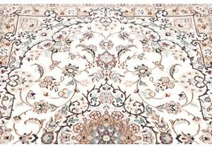 Tappeto Nain 9la Medaglione Floreale Avorio Blu Scuro 102x162 Cm