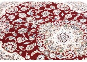 Tappeto Nain 9la Medaglione Floreale Rosso Avorio 102x155 Cm