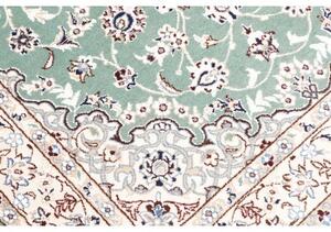 Tappeto Nain 9la Medaglione Floreale Verde Salvia Avorio 100x147 Cm