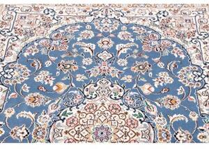 Tappeto Nain 9la Medaglione Floreale Azzurro Avorio 104x156 Cm